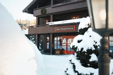 Hotellet i vinterdrakt
